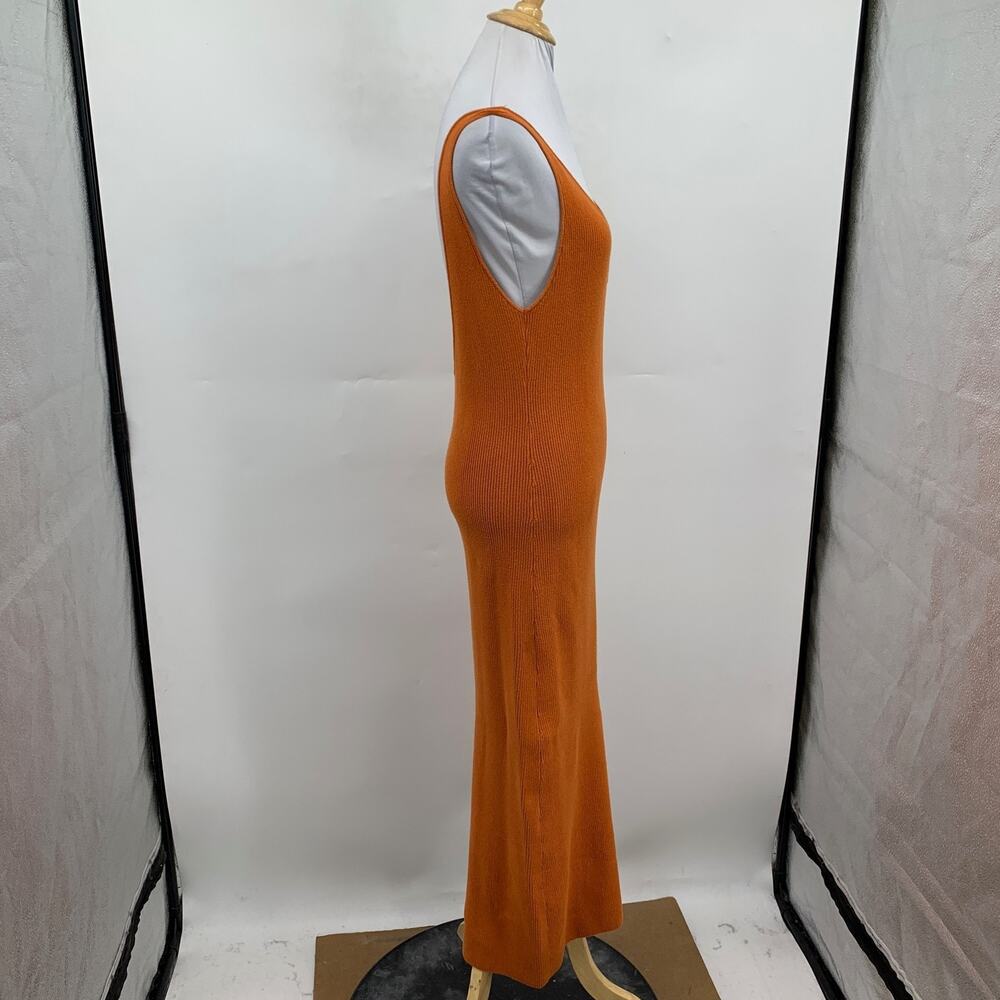FP Beach Dress Womens M Medium Carrot Daniela Low Back Sweater Free People Midi - Picture 4 of 14